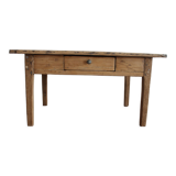 Old farmhouse coffee table in raw wood (pine and oak)