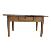 Old farmhouse coffee table in raw wood (pine and oak)