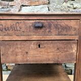 Old wooden workshop cabinet