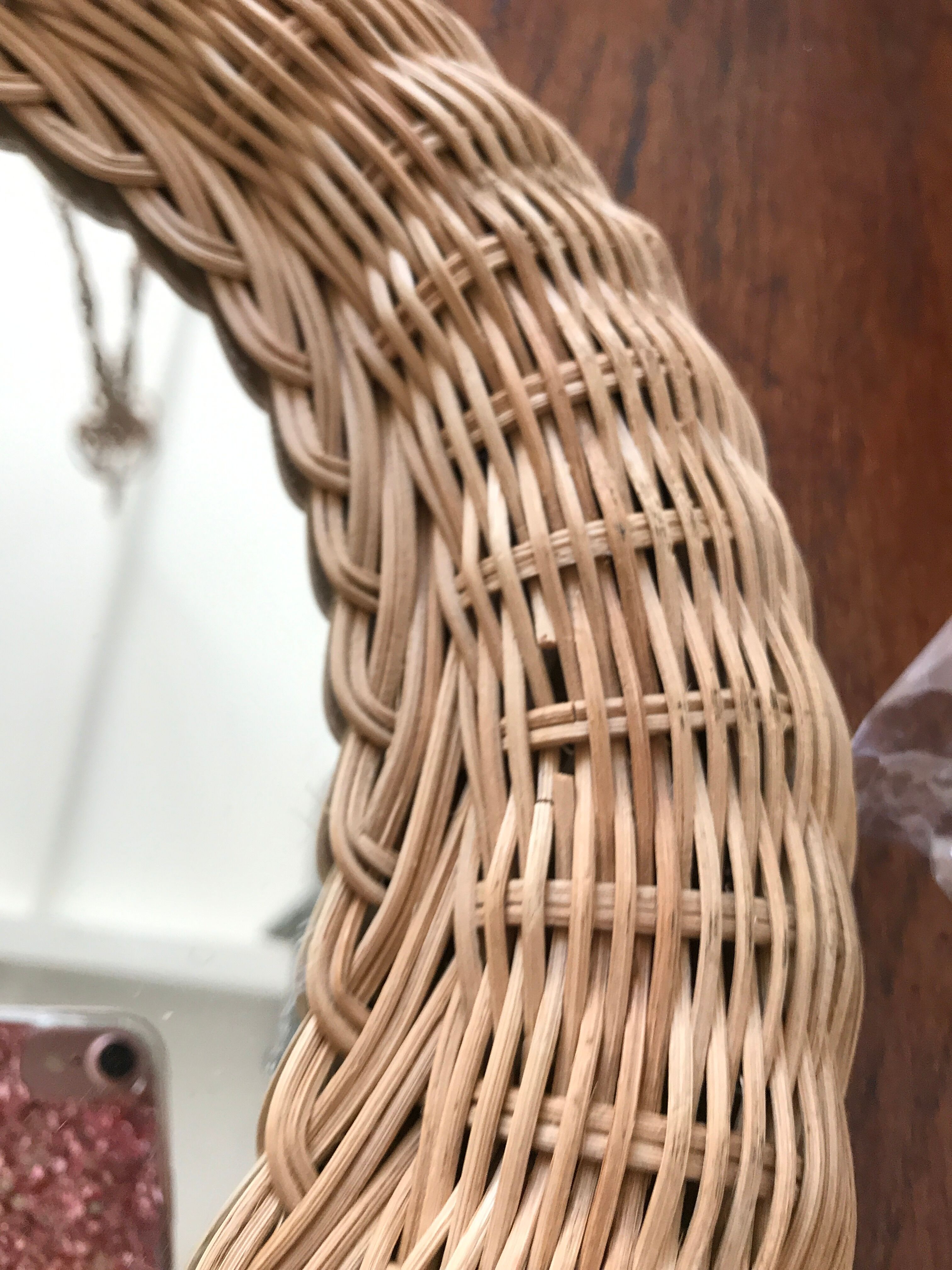 Rattan mirror