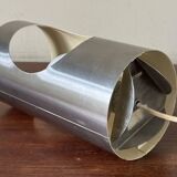 Vintage tube stainless steel lamp, 70s design