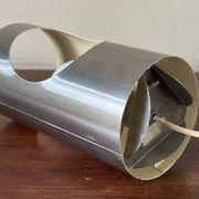 Lampe inox tube vintage design années 70