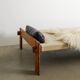 Danish Mid Century Wooden Canvas Daybed in Oak by Tage Poulsen, 1950s