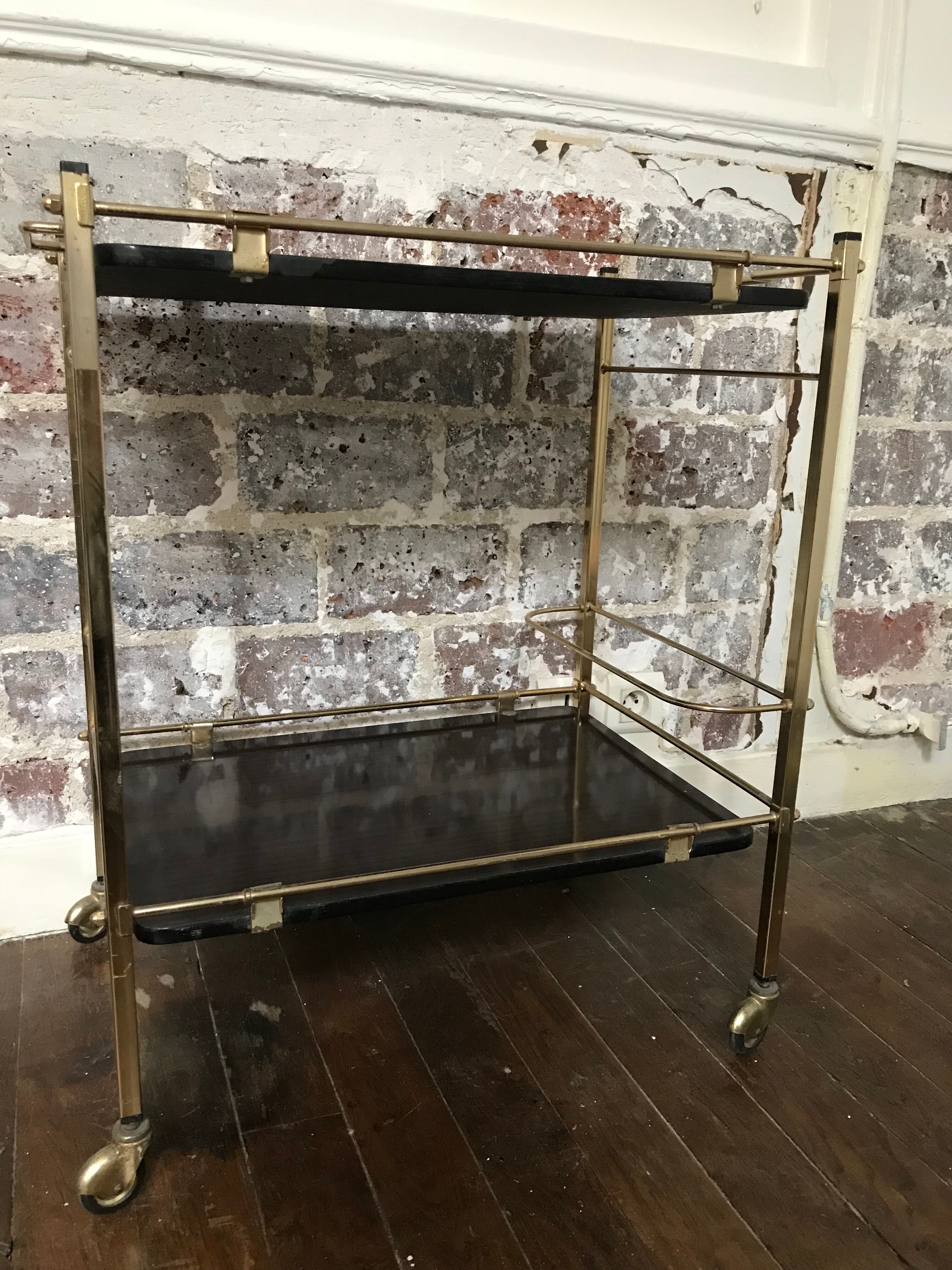 Formica and brass serving table