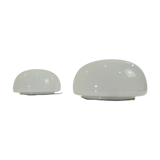 Vintage opaline ceiling lamp pair