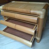 Commode en bambou brut 3 tiroirs
