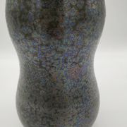 Bottle in iridescent green sandstone from the ceramist jean aimé Poirier