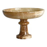 Onyx marbled pedestal bowl