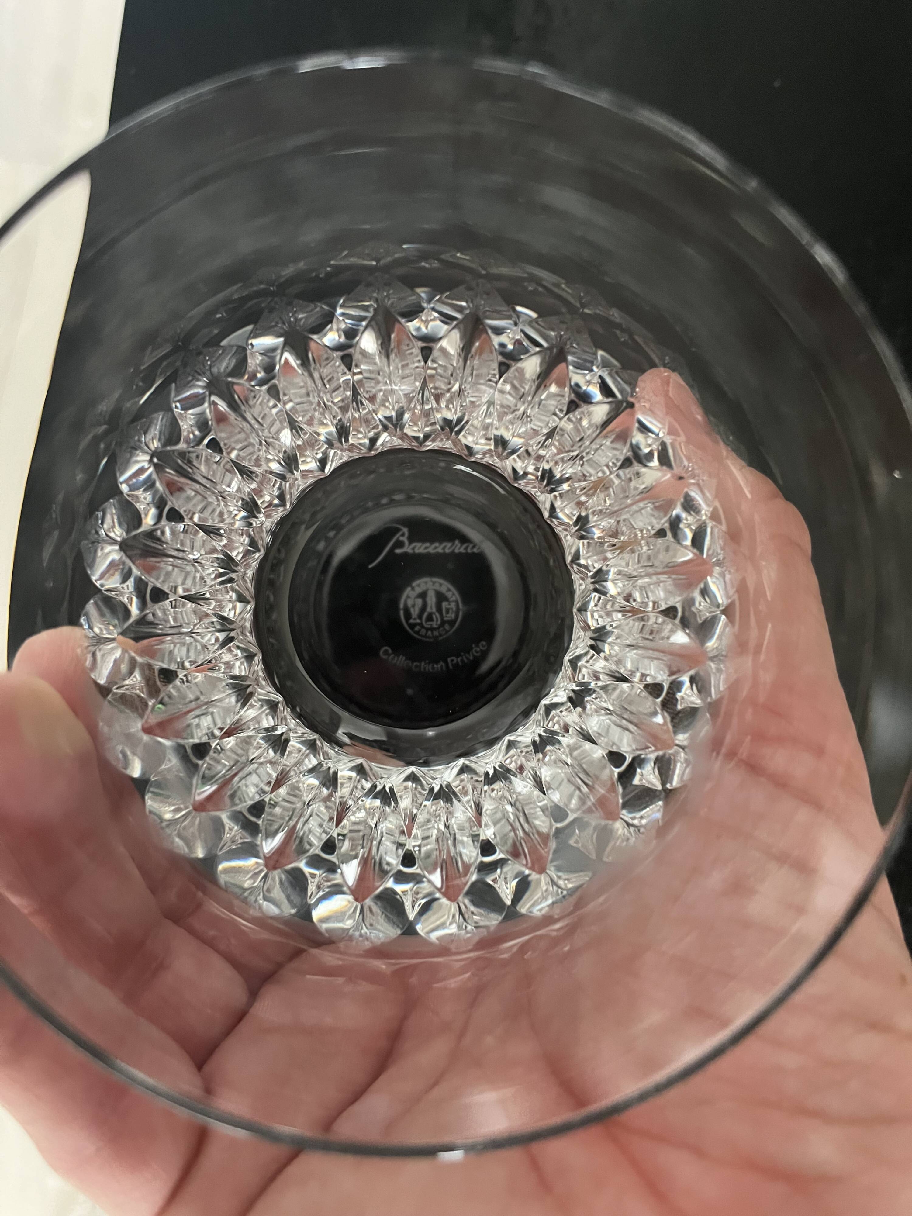 Paire de verres à whisky en cristal Baccarat - non utilisé