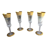 St Louis crystal champagne flutes
