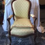 Fauteuil XIXE style Louis Philippe à dossier violine