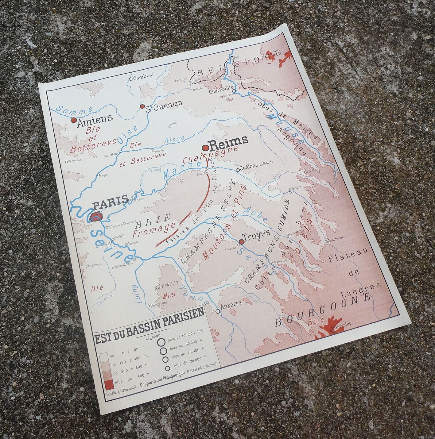 Old poster "East of the Paris basin / The middle Loire" - Rossignol