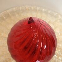 Plafonnier en verre de murano rouge