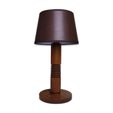 Art deco oak bedside lamp