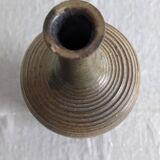 Single-flower vase "bottle" in glazed ceramic dated signed AR78