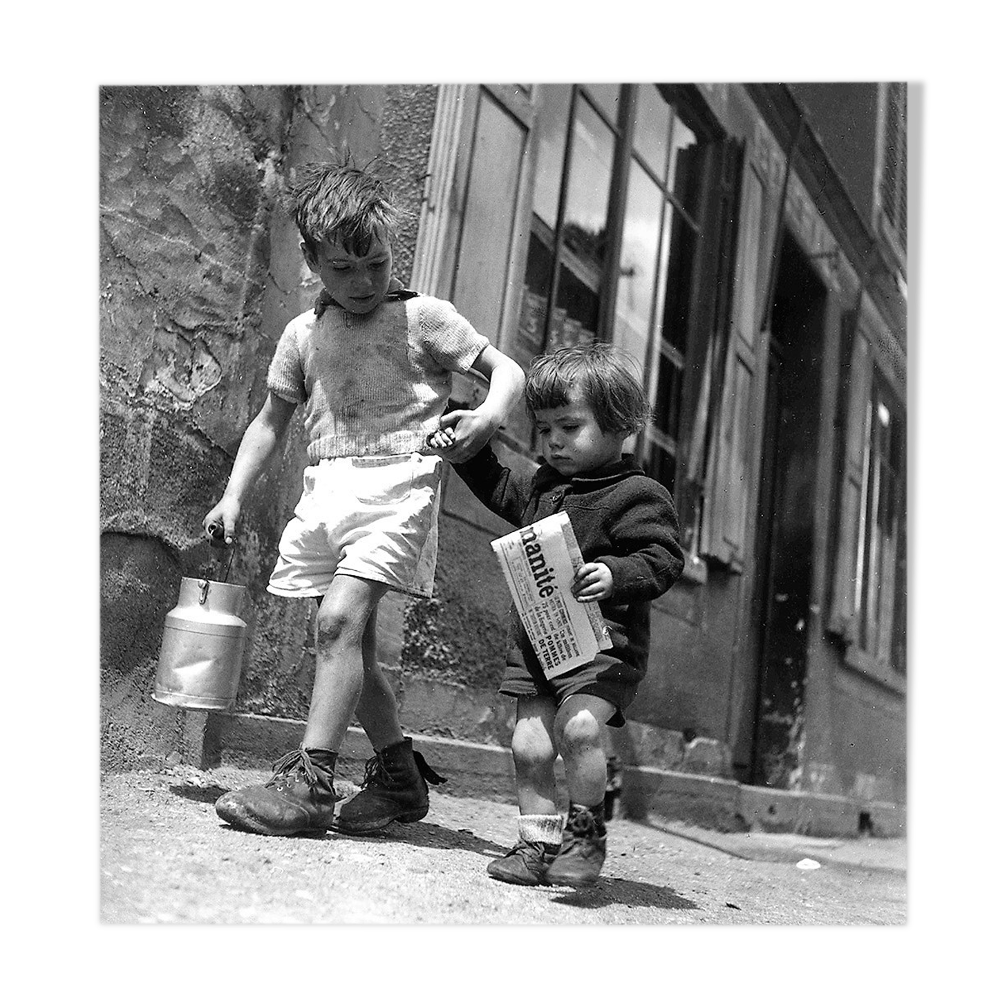 Photography, "Rue Marcelin Berthelot", 1946 / Tribute to Robert Doisneau / 15 x 15 cm