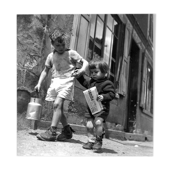 Photography, "Rue Marcelin Berthelot", 1946 / Tribute to Robert Doisneau / 15 x 15 cm