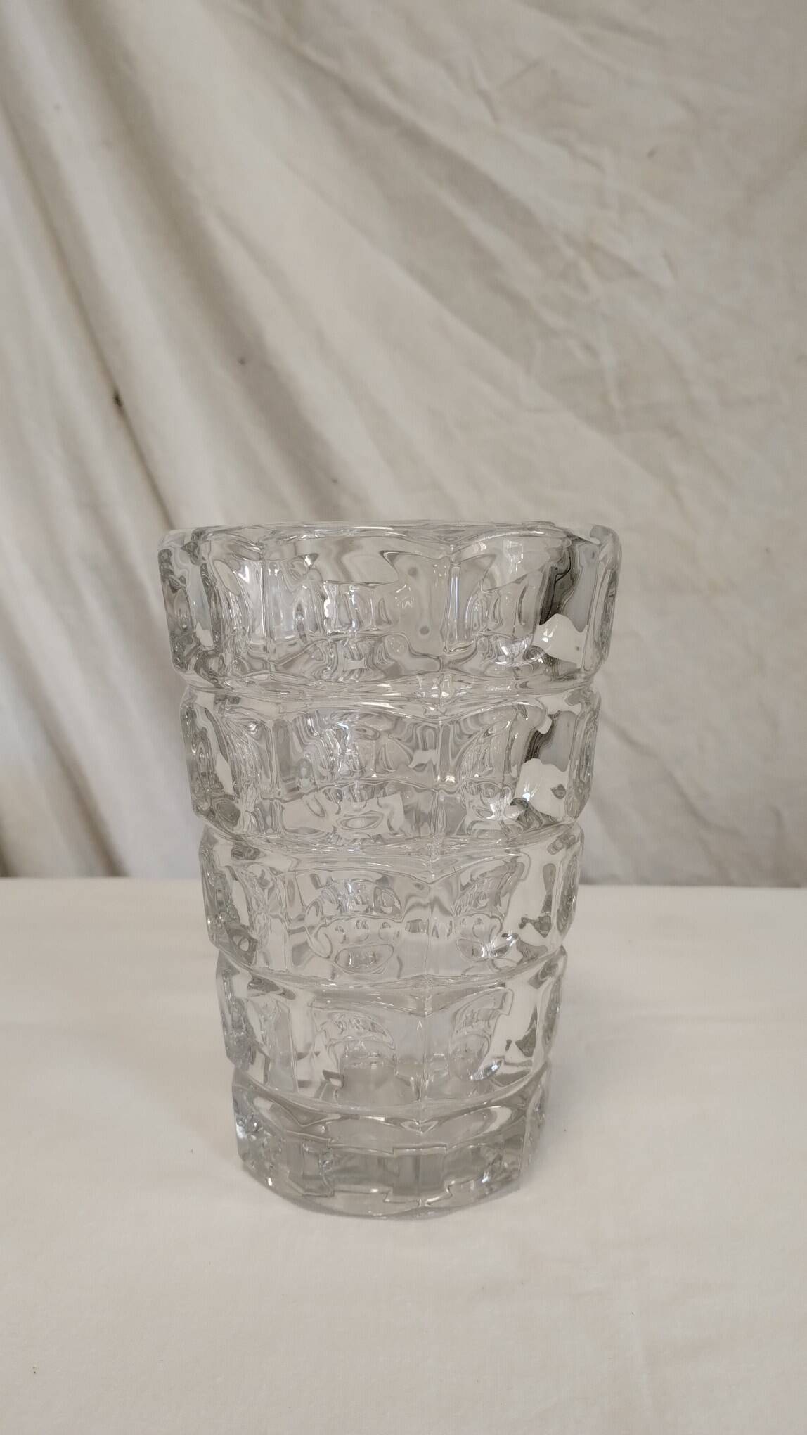 Czechoslovakia crystal vase