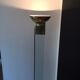 Glass and brass floor lamp by Max Baguara for Lamperti, Italy, 1970s