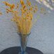 Blue molded glass vase in art deco relief