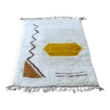Tapis berbère Beni Ouarain du Maroc - Laine artisanale, 165×110 cm