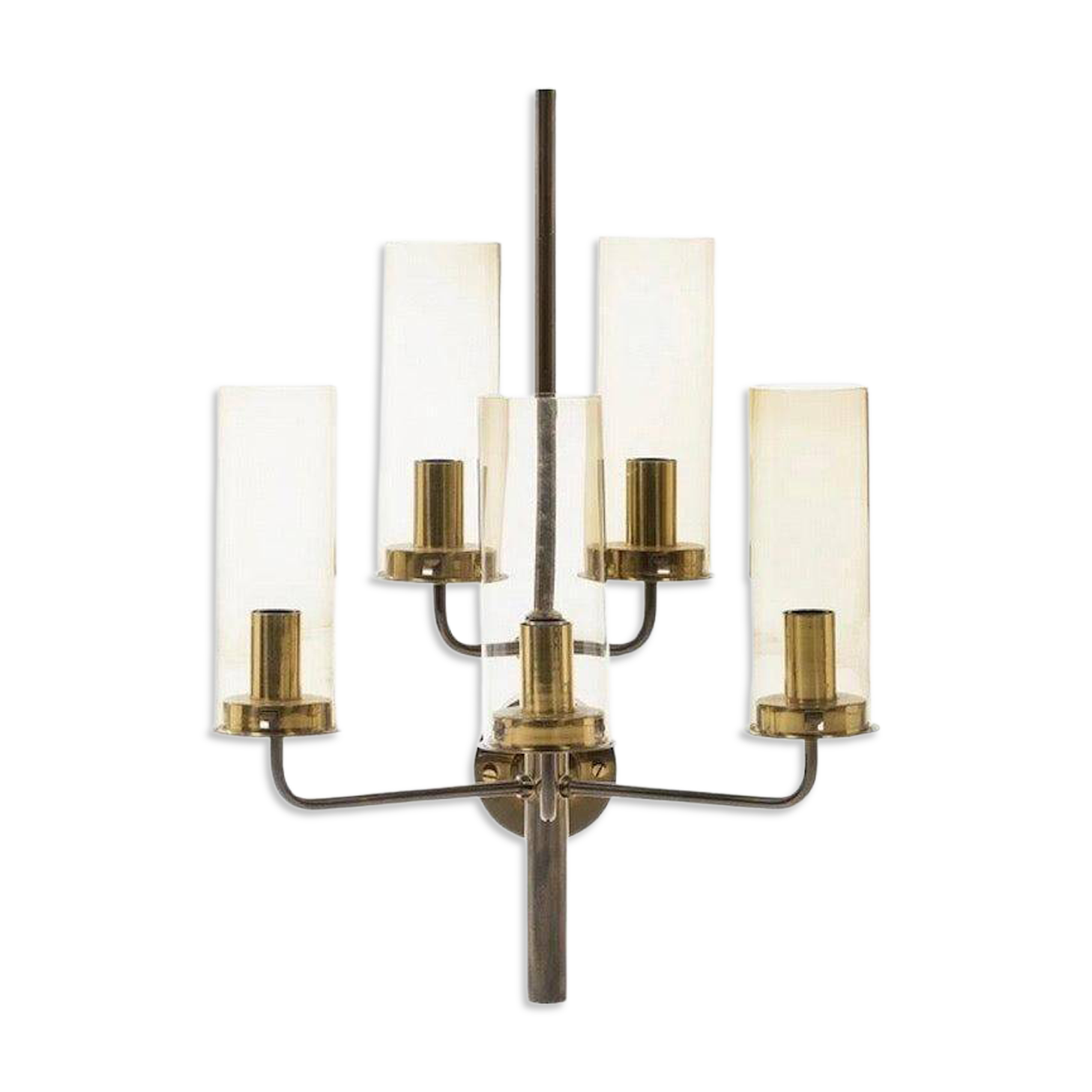 Brass wall light with five lights by Hans-Agne Jakobsson