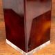 1970 lamp, white plexiglass lampshade, double patina amber base