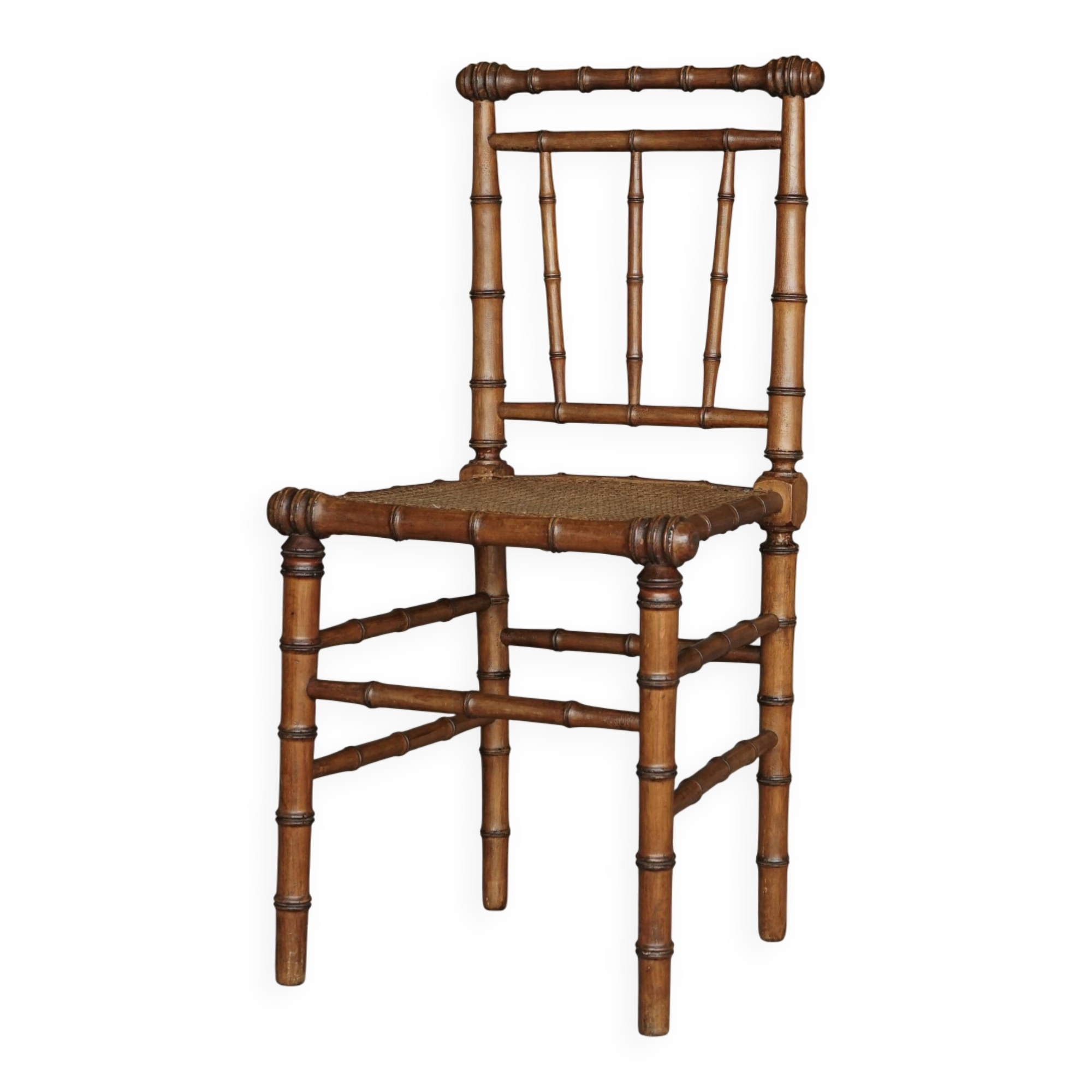 Antique American Faux Bamboo Side Chair. 1880s