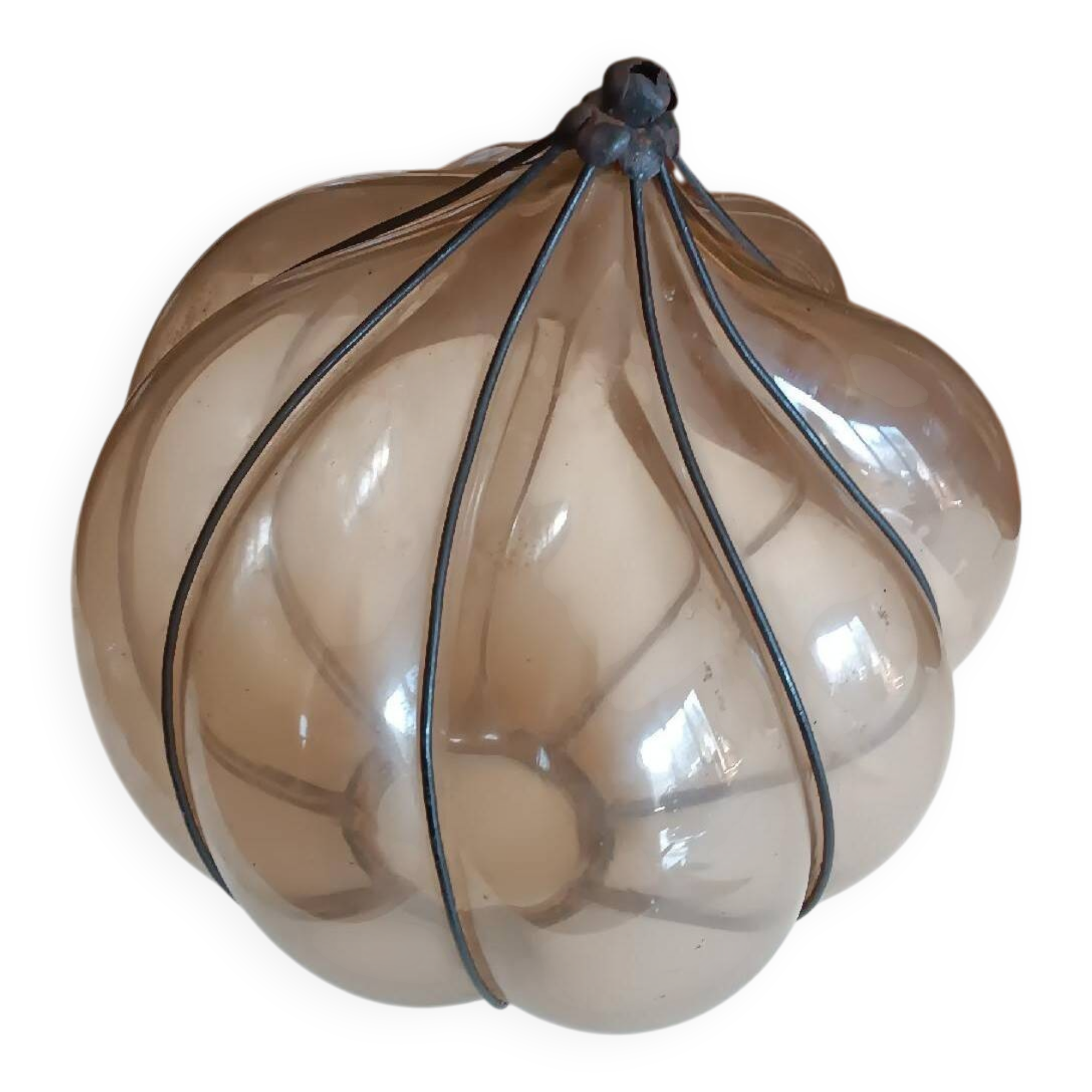 Lampe en verre soufflé de Murano du début des années 1900