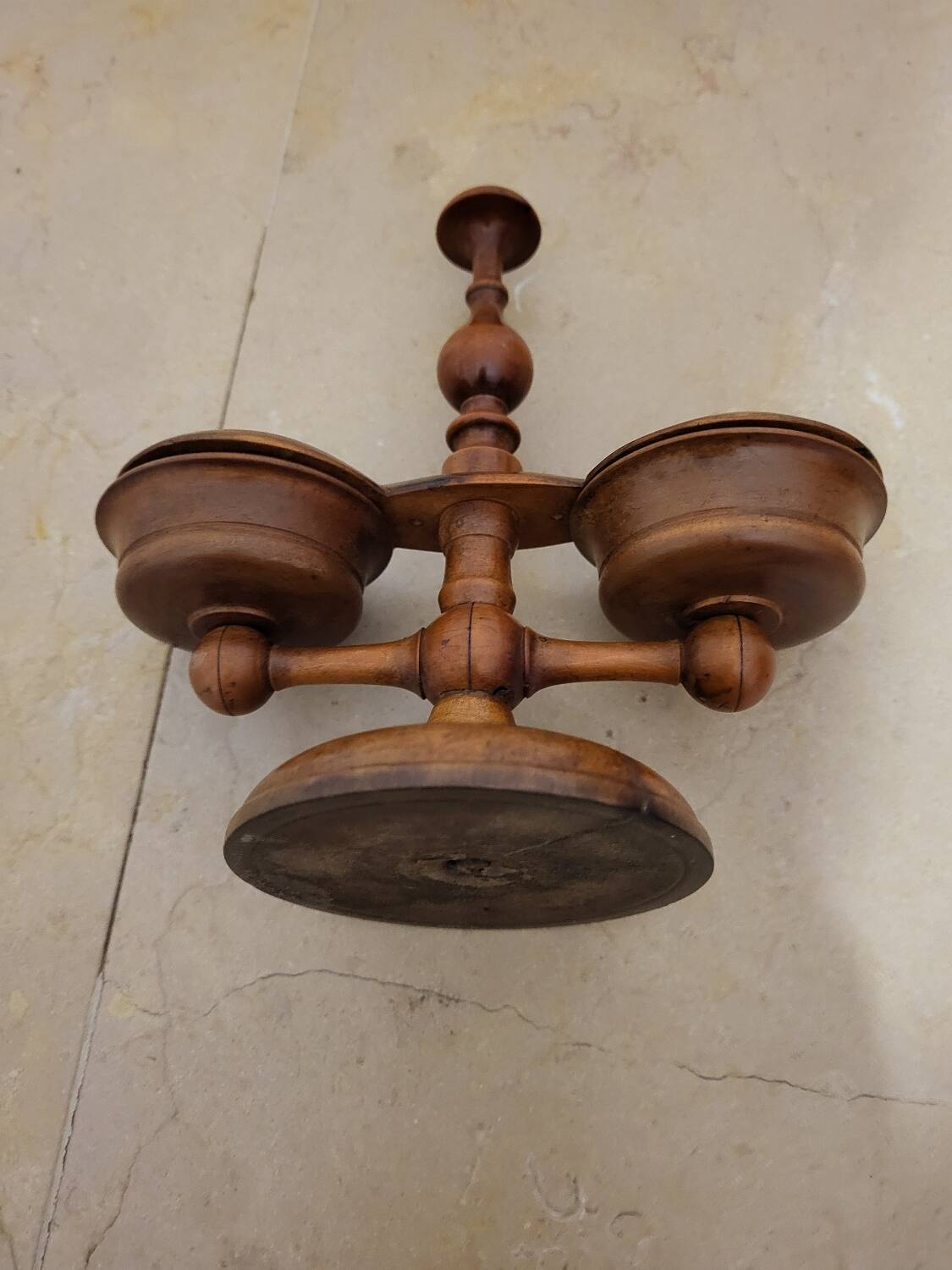 Pepper and salt shakers in cherry wood