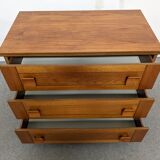 Vintage teak and rosewood chest of drawers from the 70-80s
