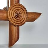 Bamboo and rattan mirror 80'