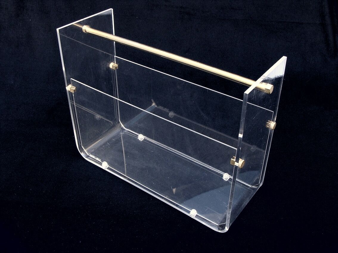 Vintage Plexiglas magazine holder