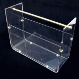 Vintage Plexiglas magazine holder