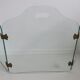 Glass and brass chimney fire barrier with 3 panels 1960 1970
