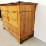 Louis Philippe walnut and marble dresser