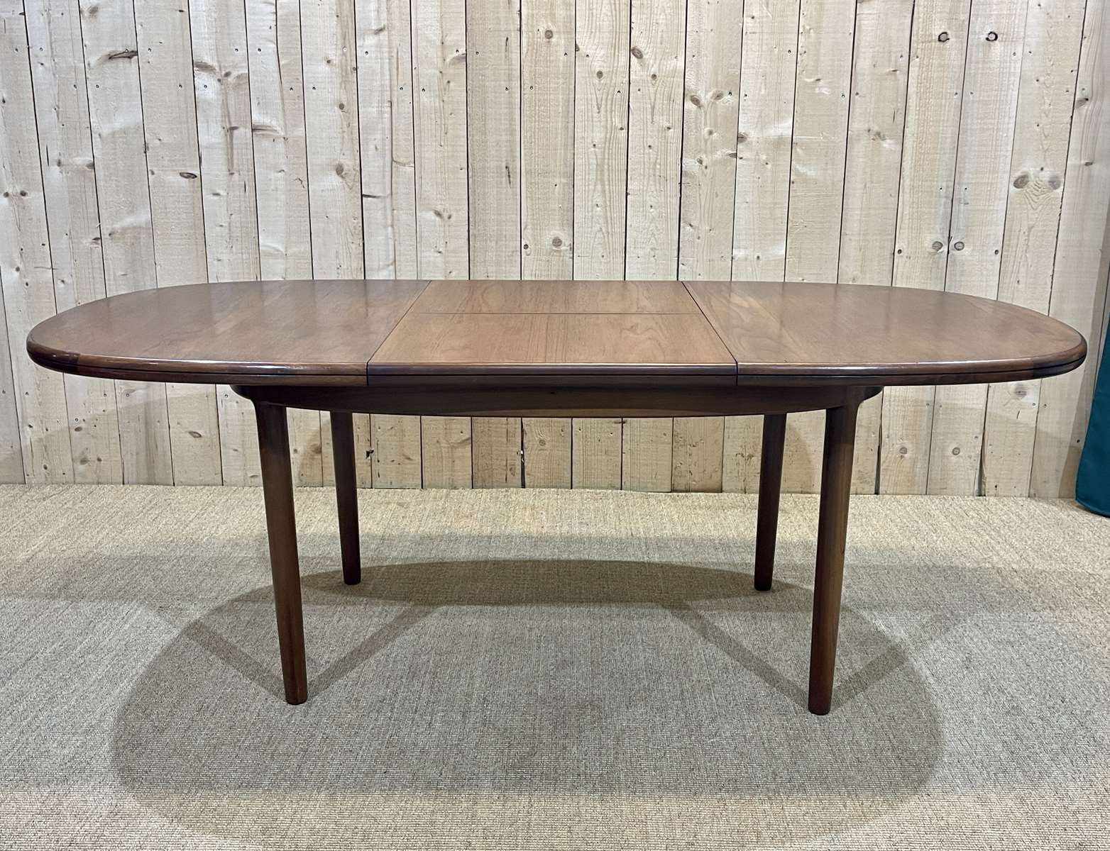 1970s teak table with butterfly extension