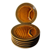 Vintage asparagus plates – Sarreguemines, Barbotine