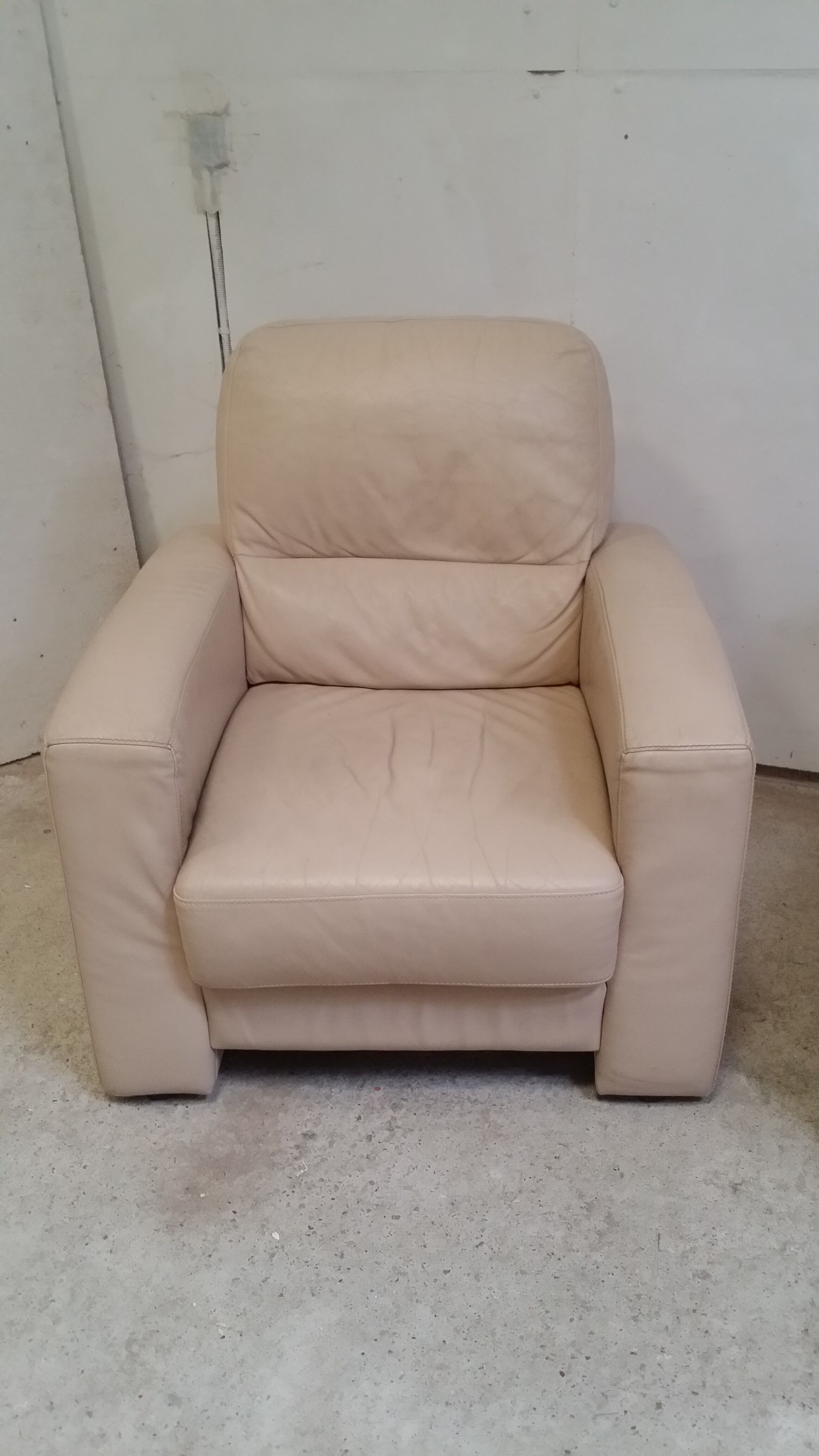 Pair of leather club chairs