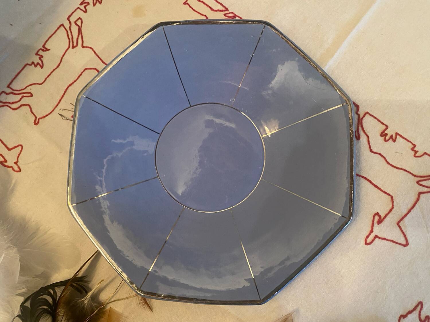 Large Art Deco mug stamped Longwy