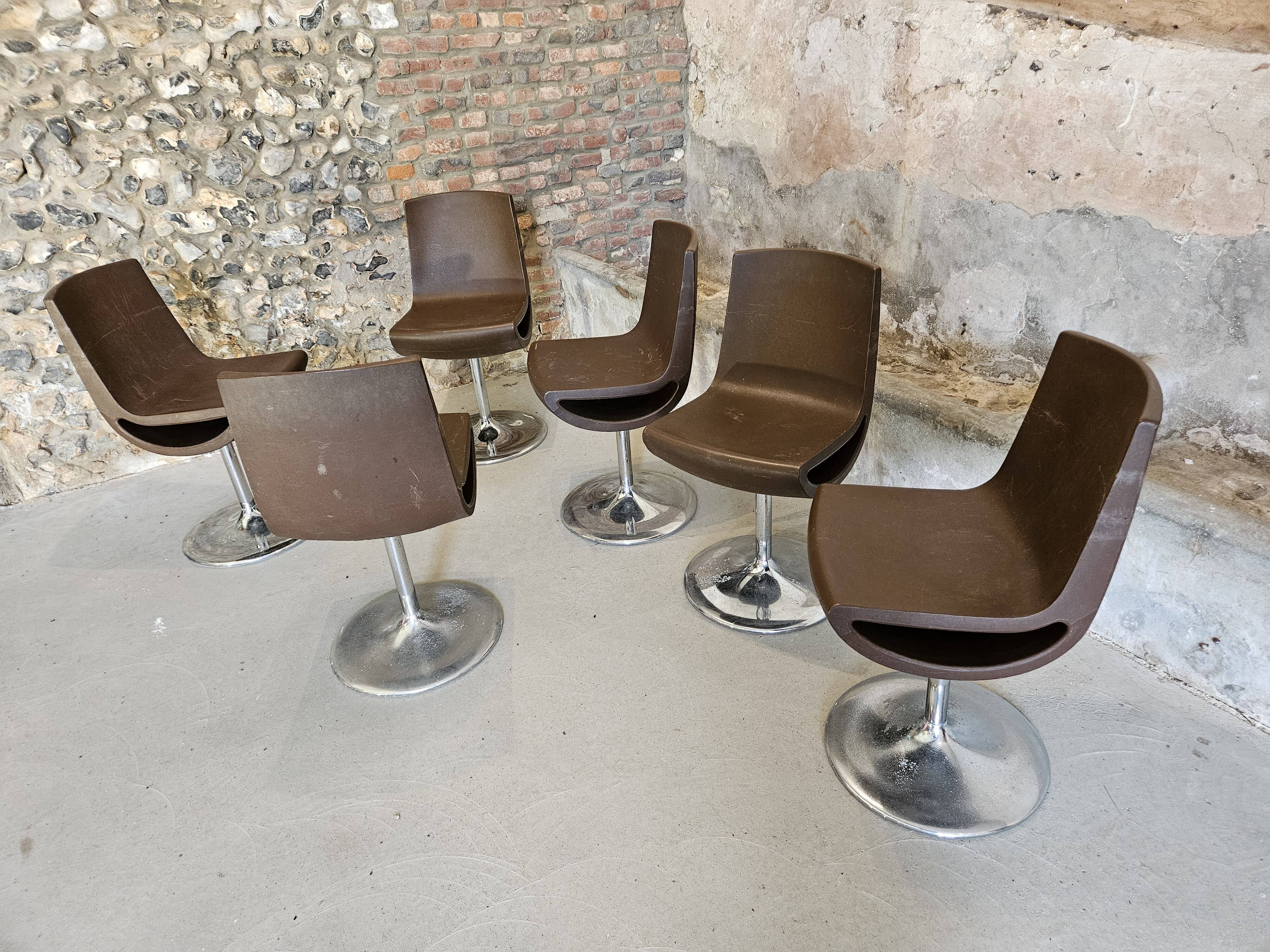 Lot de 6 chaises "Ciao" design Erik Bjornsen