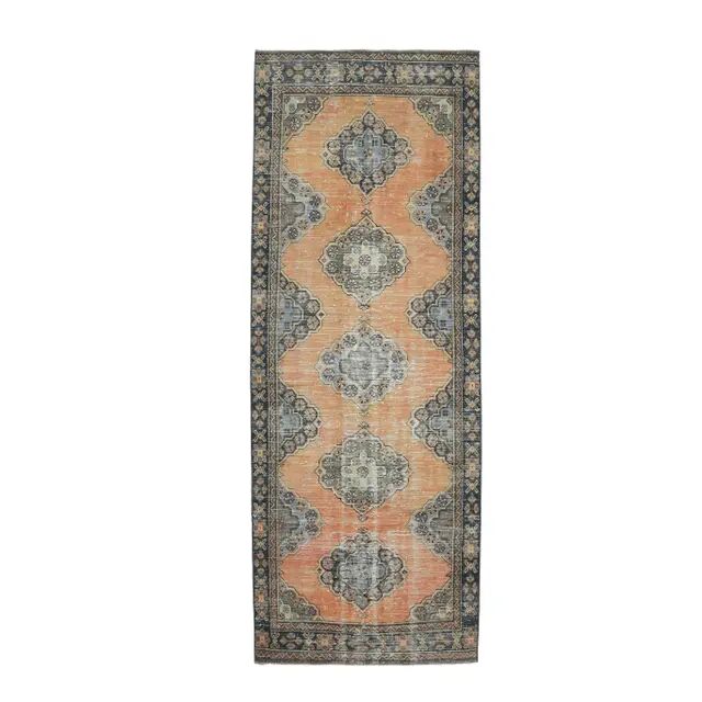 Vintage Turkish Hand-Knotted Runner 125x340