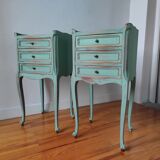 Pair of weathered bedside tables