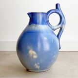 Art Deco vase / earvase - blue ceramic