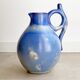 Art Deco vase / earvase - blue ceramic