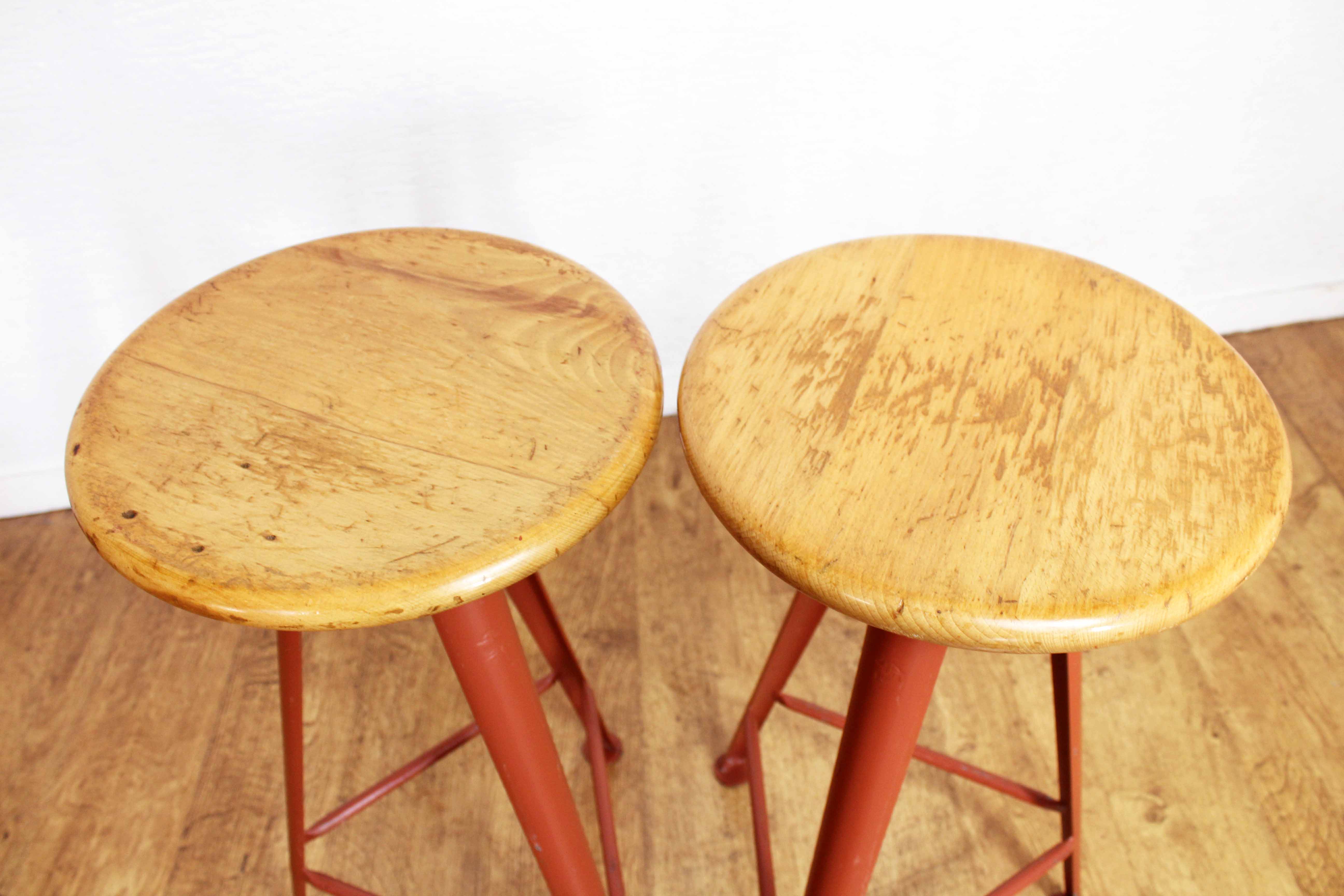 Pair of industrial stools