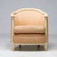 Fine Art Deco Bergère Club Chair Hollywood Regency Style Damask