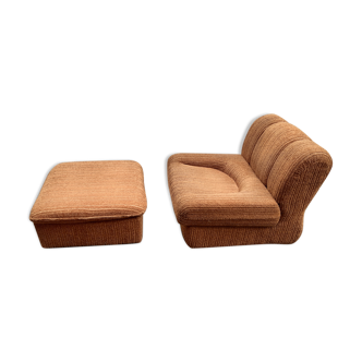 Driver and corduroy ottoman 1970