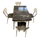 Table et 4 chaises en Formica