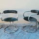 Rare set of 4 armchairs / chairs Rudi Bonzanini for Tecnosalotto